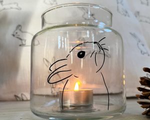 Vase en verre Lapin